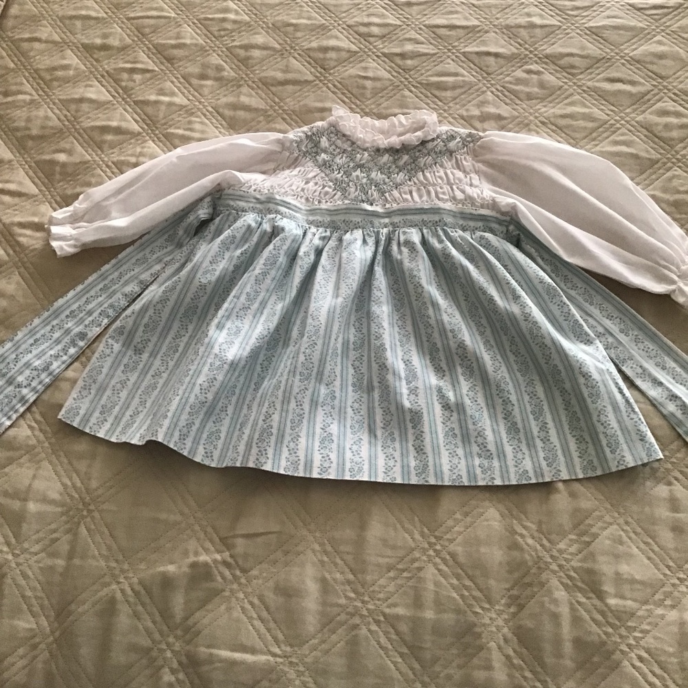 Polly Flinders hand smocked dress. Size 18 months